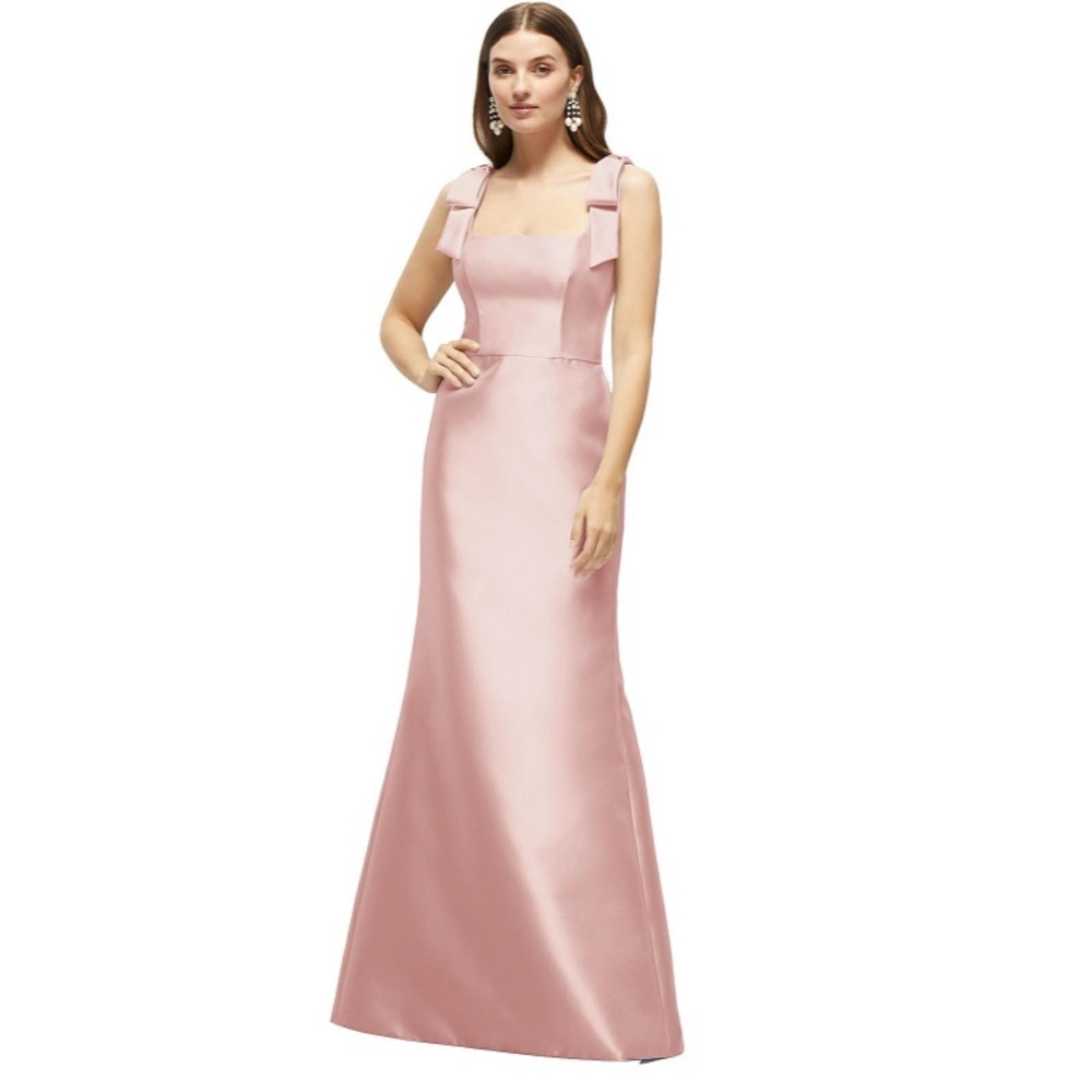 ALFRED SUNG Dessy Group Rose Satin Twill Bridesmaid Dress